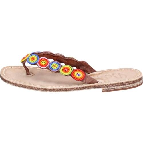 EDDY DANIELE sandals women leather multicolor