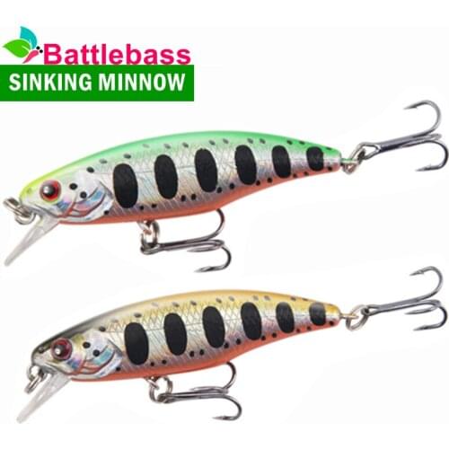 1Pcs Fishing Bait Minnow Sinking Wobblers Hard Bait 60mm Artificial Bait Trout Hard Lure Jerkbait Crankbait Bass Fishing Tackle