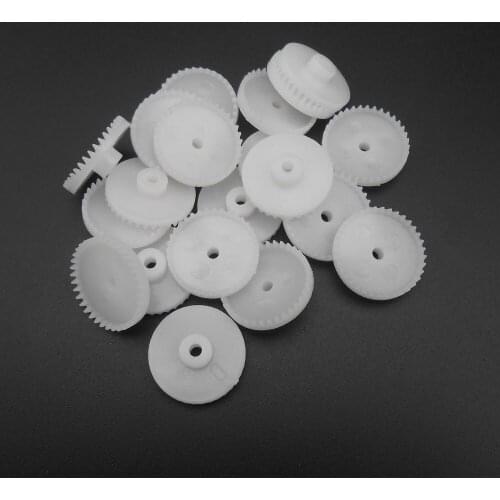 20Pcs 0.5M 36T Plastic Crown Gear 0.5 Modulus 36 Teeth Aperture 2.5mm 2.45mm Tight Distribution 5.4MM X 19MM Gears C362.5A T=36