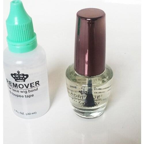 5pcs Waterproof professional hair glue adhesive for lace wig adhensive glue 15ML with glue remover 30Ml