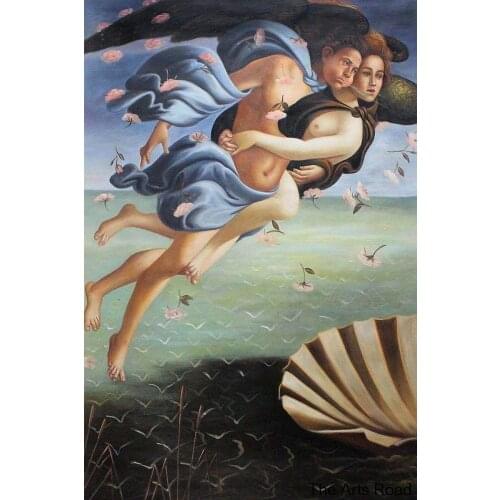 Birth of Venus (left panel) by Sandro Botticelli Abstract Painting on Canvas Portrat Picture No Frame