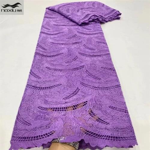 Madison African Guipure Lace Fabric 2021 High Quality Lace Nigerian Water Soluble Cord Lace Fabrics For Wedding Party Sewing