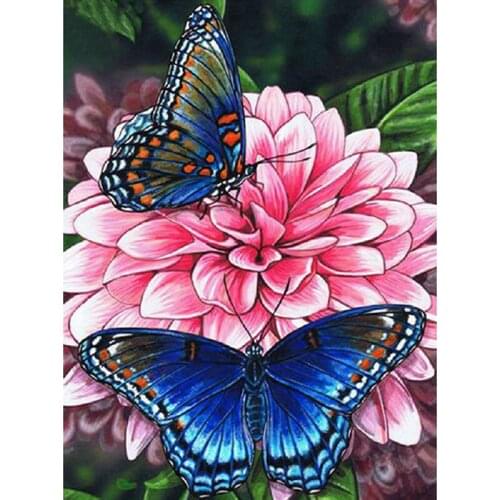 DIY 5D Diamond Painting Butterfly Full Round Drill Diamond Embroidery Rhinestones Mosaic Animals Cross Stitch Kits Home Decor