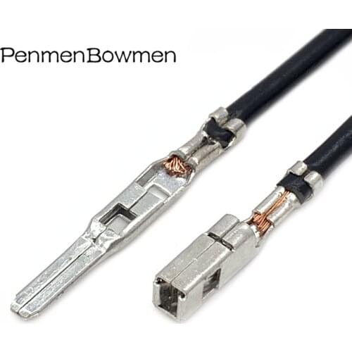 2.8MM Auto ECU Brass Crimp Wire Terminal G342 FCI Series Big Pins For Connector 211PC249S8005 211 PC249S8005 With 18AWG Cable