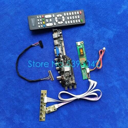 DVB digital signal USB+VGA+AV 1CCFL LVDS 30-Pin 1280*800 LCD universal controller board kit For LTN154AT01/LTN154AT07 panel