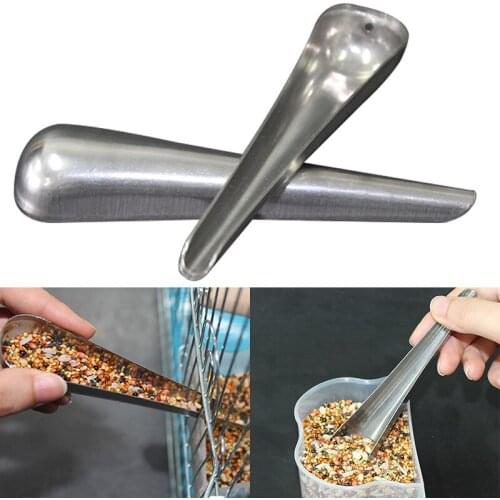 1pcs Bird Cage Stainless Steel Feeder Feeding Supply Parrot Pigeon Bird Accessory Bird Feed Containers bird feeder stainless