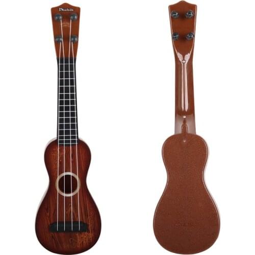 Mini Ukulele Kids Toy Simulation Guitar Wood Color Musical Toys Children Room Decor Pretend Play Game Interest Training 38/43cm