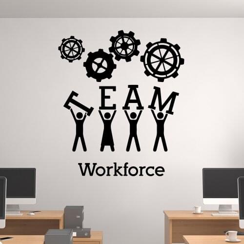 Fashion Office Teamwork Home Decoration Accessories Pvc Art Decoration DIY Home Decor