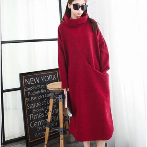 Autumn 2020 New Winter Women Long-sleeved Turtleneck Hoodie Sweetshirt Pocket Design Plus Size S-6XL Sweatshirt for Women Black