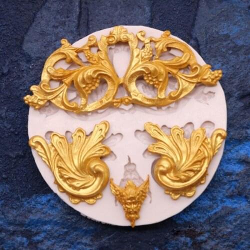 New European-style Embossed Silicone Mold Fondant Cakes Decorating Tool Molds Sugarcraft Chocolate Baking Tool For Cake Gumpaste