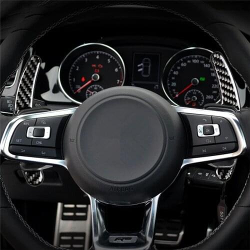 Fits for VW golf 6 2008-2012 gti R MK6 scirocco 2009-2016 Car Steering wheel accessories carbon fiber Extended shift paddles