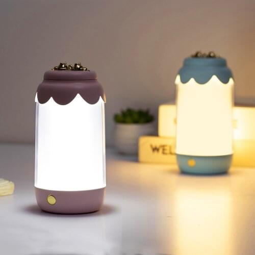 Portable USB Charging LED Night Light Room Decor Hanging Camping Lamp Festival Bedroom Bedside Lamp for Children Kids Baby