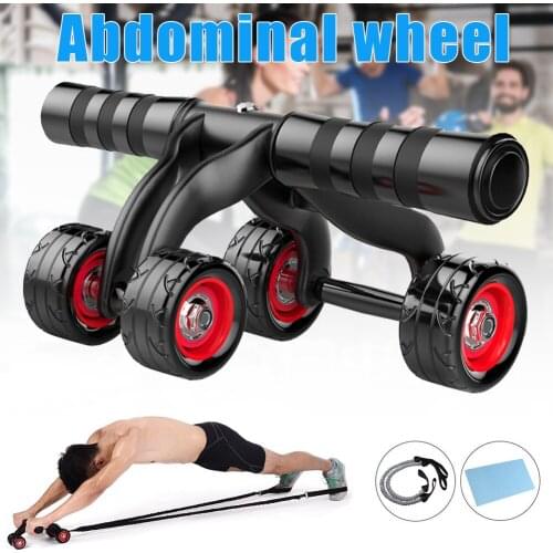 3-in-1 Abdominal Wheel Roller 4 Wheels With Pull Band Knee Pad For Home Workout Exercise Strength Training Fitness Equipments #7