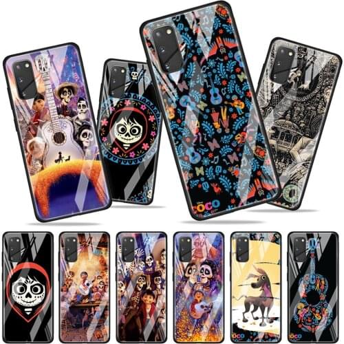Disney Movie COCO for Samsung Galaxy S20 FE Ultra Note 20 S10 Lite S9 S8 Plus Luxury Tempered Glass Phone Case Cover