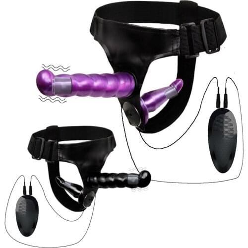 Sex Toys for Lesbian Women Couples Double Dildo Strap-On Vibrator Penis Adjustable Vibration Realistic Dildo Pants Wear Penis