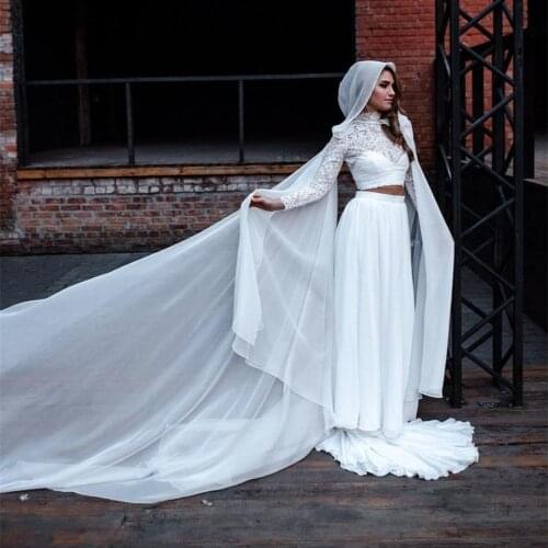 Bridal Hooded Shawl Chiffon Fashion Bridal Lady Tops Wrap Evening Party Shawls Cape Jacket Shrug Wedding Accessories