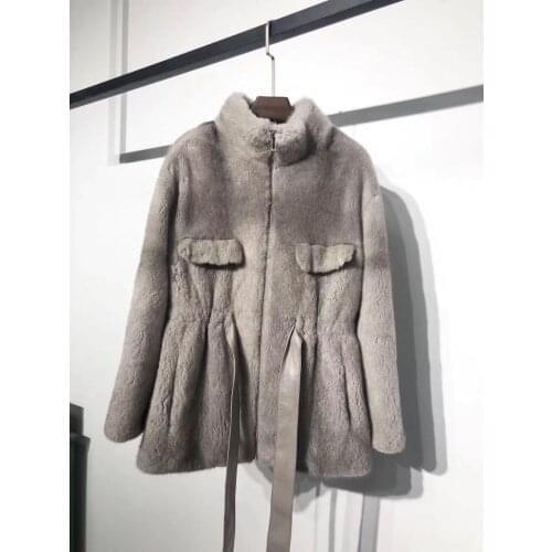 2018 winter new women natural real mink fur coat jacket short fur outwear