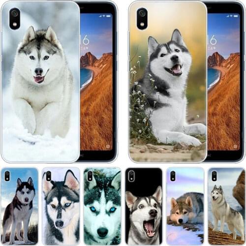 Silicone Case Alaskan Malamute Siberian husky dog for Xiaomi Redmi K20 Pro 7 7A 6 6A 4X 5 Plus S2 GO Note 8 7 6 5 Pro 4