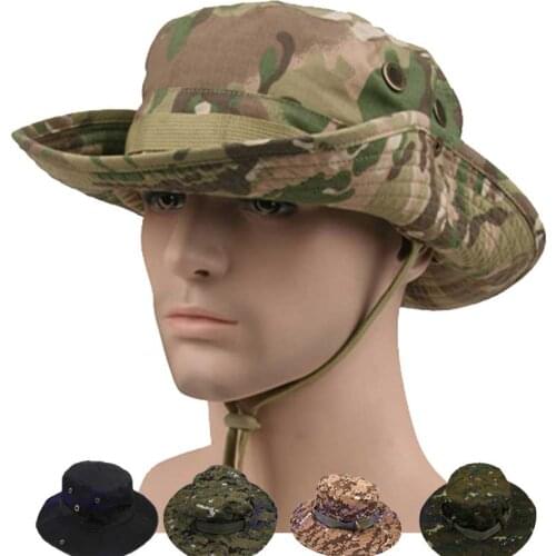 Tactical Airsoft Hunting Military Hat Army Camouflage Boonie Hats Marine Fishing Camping Sniper Cotton Womens Mens Cap