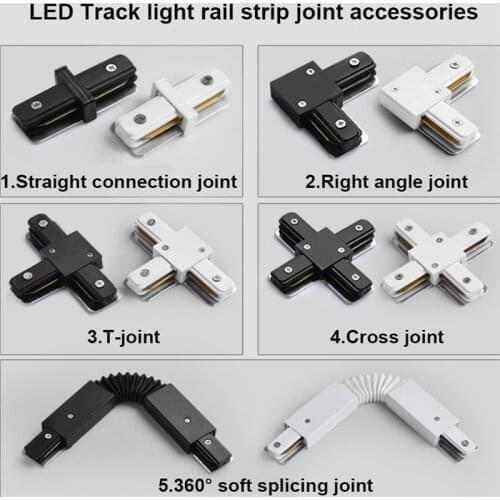 Track Lamp Track Bar Led Thickened Aluminum Copper Core Three Wire Guide Bar Black And White