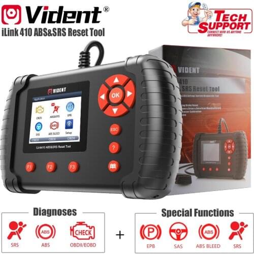 VIDENT ILink 410 ABS&SRS Systems Scan Reset Tool OBDII Diagnostic Tool Scan Tool