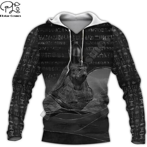 PLstar Cosmos Horus God Eye of Egypt Pharaoh Anubis Ancient Egypt Funny 3DPrint Zipper/Hoodies/Sweatshirt/Jacket/Men/Women B-12