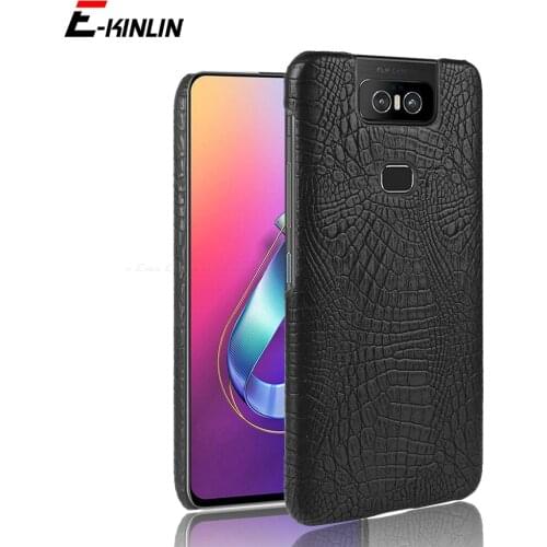 Retro Crocodile Snake Pattern Hard Back Cover For Asus Zenfone 7 Pro 6 ZS671KS ZS670KS ZS630KL Protective Leather Phone Case