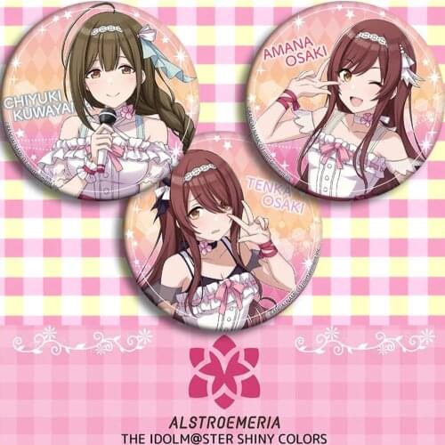 1pc 58mm Idol master SHINY COLORS ALSTROEMERIA cartoon badges Icons