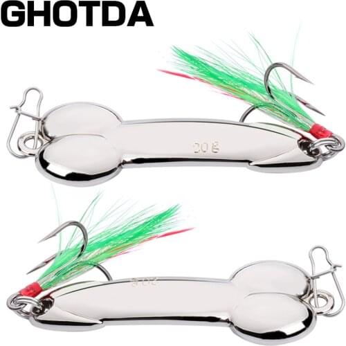 1Pcs spoon lure spinner bait 5-50g metal spinnerbait fishing Silver/Gold