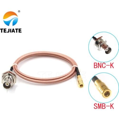1PCS TEJIATE Adapter Cable SMB To BNC Type SMBK Convert BNCK 8-90CM 1M 1.5M 2M Length Connector RG316 Wire