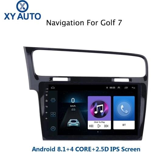 10.1 inch 2.5D IPS Tempered HD multi-touch screen Android 8.1 NAVI for golf 7 2014-2018 with Bluetooth USB WIFI support SWC