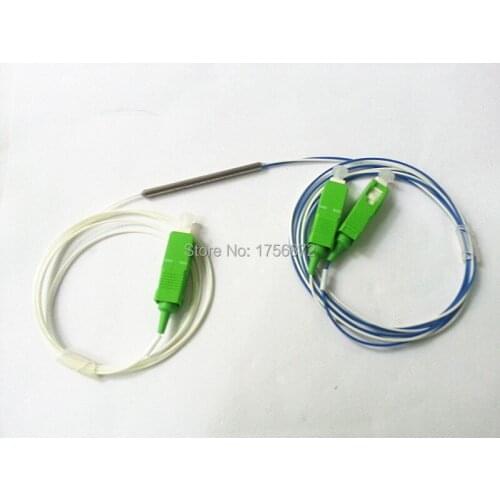 100% factory directly supply 1X2 Single-mode WDM Fused WDM 1x2 1310/1550nm FBT WDM SC/APC Steel tube packing