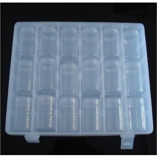 18pcs/set Bottles Storage Box Transparent Plastic Box Jewelry Beads Small Accessories Multi-function Storage Boxes Bins