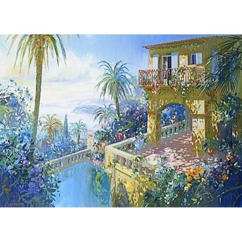 3D Diamond Painting Cross Stitch Home Landscape Crystal Needlework square Diamond Embroidery Full Diamond Decorative