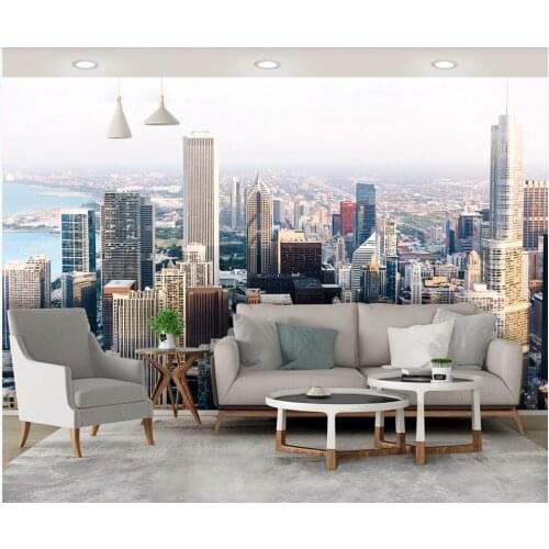 3d wallpaper custom photo Modern city high-rise buildings background home decor room 3d wall murals wallpaper for walls 3 d