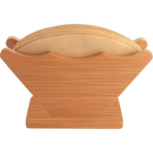 40pcs Filter Paper+Fliter Holder, Premium Disposable & Unbleached Natural Brown Paper Coffee Filter Set for Coffee Maker