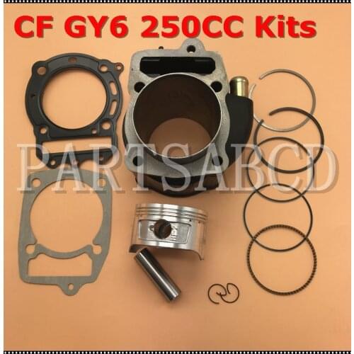 72MM CYLINDER PISTON RING GASKET KIT GY6 250CC ATV QUAD SCOOTER BUGGY GO KART CFMOTO JONWAY KAZUMA