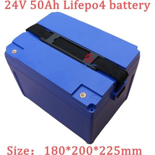 Lifepo4 24V 50Ah Battery Pack with BMS for Motorcycle Solar System Ebike Power Wheelchair Electric Scooters+29.2V 5A Charger