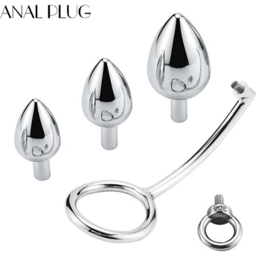 ANAL PLUG Metal Stainless Steel Anal Plug Delay Ring Dual-use Anal Expansion Masturbation Lock Fine Ring Sex Toys
