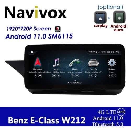 Navivox HD Android 11 8 core 6G+128G 4G LTE Car Android Display GPS Navigation For Benz E W212 2009-2015 Car Multimedia Player