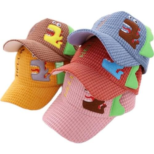 Doitbest 2020 Children Baseball Cap summer Hip Hop Embroidery hello dinosaur kids Hats Boy Girls hat Caps snapback gorras