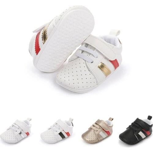 New baby boy shoes rubber-soled non-slip Unisex Patchwork Buckle infant toddler shoes
