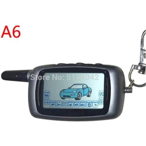 A6 LCD Remote Control Key for Russian Vehicle Security Two way Car Alarm Twage Starline A6 Keychain KGB FX-3 FX3 FX 3