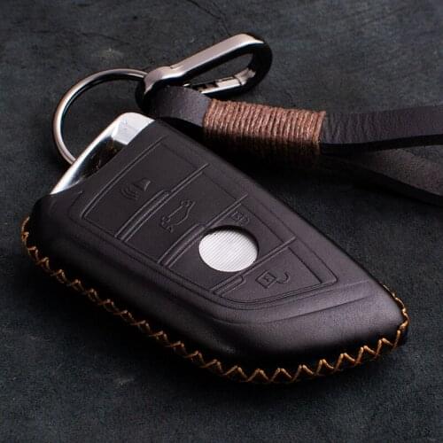 1 Pcs Genuine Leather Car Key Cover key Case For BMW 1 2 3 4 5 6 7 Series X1 X3 X4 X5 X6 F30 F34 F10 F07 F20 G30 F15 F16