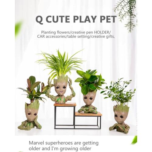 Flower Pot Baby Groot Home Decoration Planter Action Figures Tree Man Model Toy For Kids Pen Holder Creative Pots Dropshipping