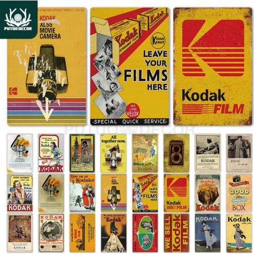 Putuo Decor Camera Metal Sign Plaque Metal Retro Tin Sign Metal Plate Decoration for Photo Studio Man Cave Home Wall Decor