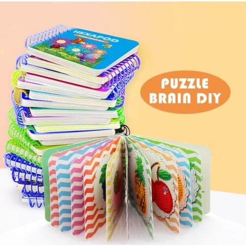 DIY Cartoon Diamond Kids Puzzle Child Graffiti Puzzle Toys Gift Handmade Children Early Learning Card Diamond Sticker Toys Sets