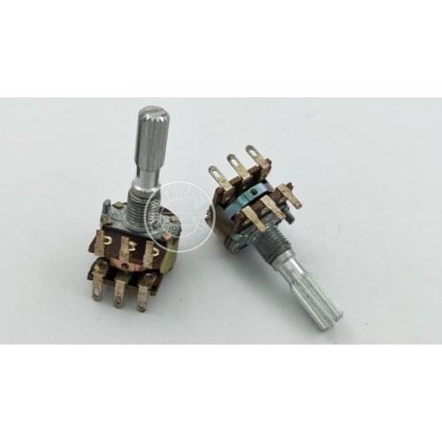 Quality assurance 16 Type double potentiometer curved foot 038-15A50K A50K handle length 25MM flower shaft (SWITCH)