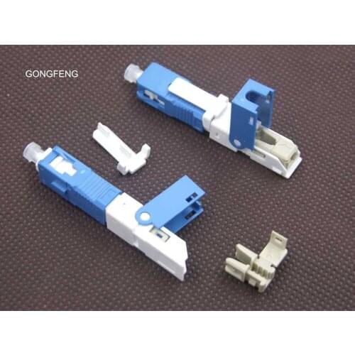 GONGFENG 100pcs New SC Optic Fiber Fast Connector FTTH SC/UPC Used Fiber Cable Quick Connector Special Wholesale