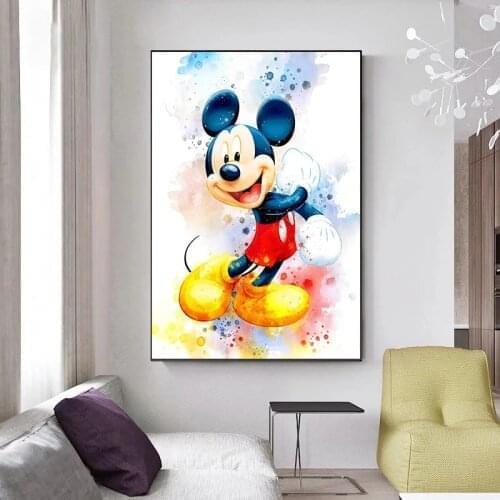 Disney Mickey Mouse And Donald Duck Canvas Painting Cartoon Posters And Prints Cuadros Wall Art Picture For Kids Room Decor